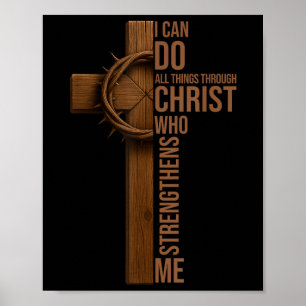 Affiche Je peux faire toutes choses par Jésus-Christ chrét
