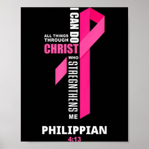 Affiche Je peux faire toutes choses par le Christ Cancer d