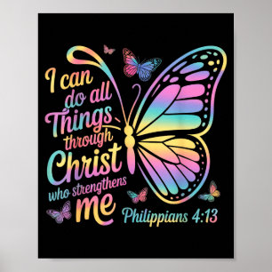 Affiche Je peux faire toutes choses par le Christ Papillon