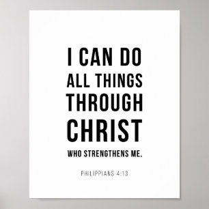 Affiche Je peux faire toutes choses Philippiens 4:13