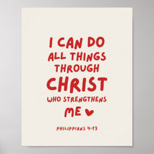 Affiche Je peux faire toutes choses Philippiens 4:13