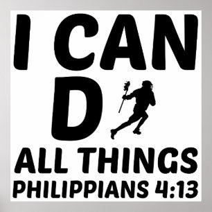 AFFICHE JE PEUX FAIRE TOUTES LES CHOSES LACROSSE