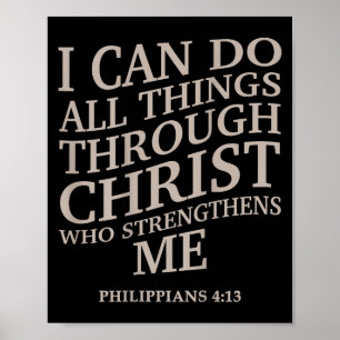 Affiche Je Peux Faire Toutes Les Choses Par Le Christ Est
