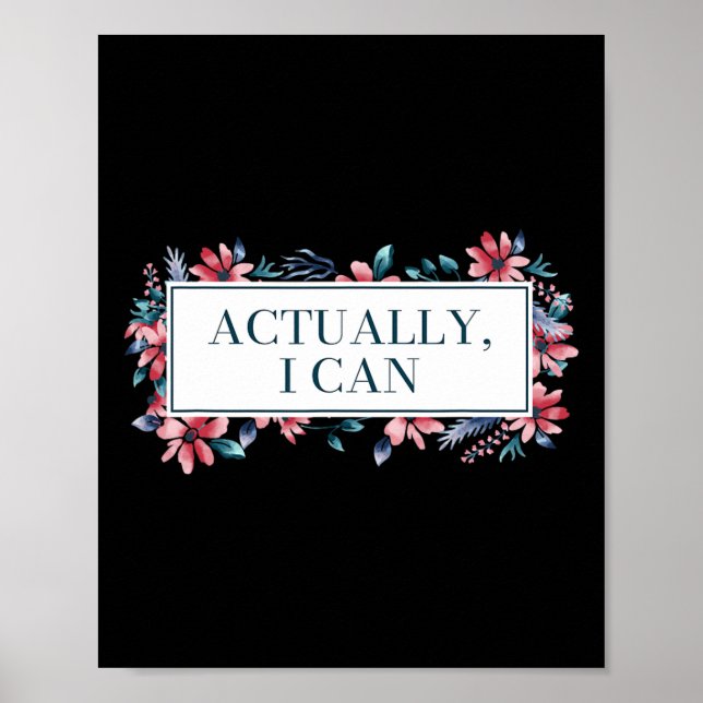 Affiche Je peux féminiser l'égalité des sexes Droits des f (Devant)