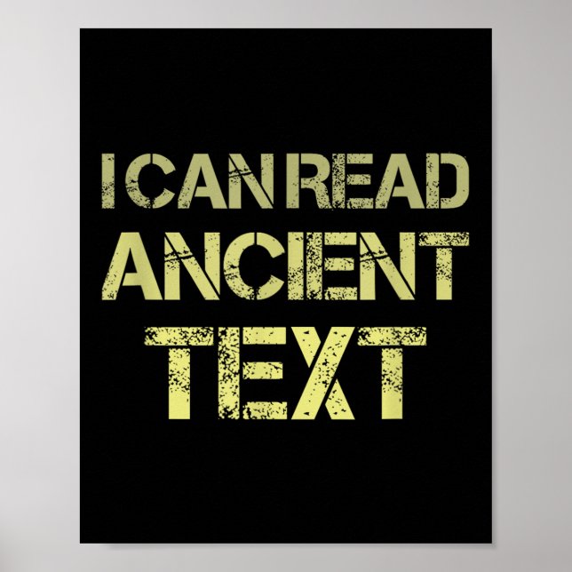 Affiche Je Peux Lire Un Texte Ancien (Devant)