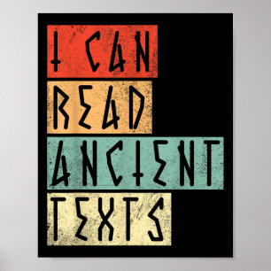 Affiche Je Peux Lire Un Texte Ancien Drôle