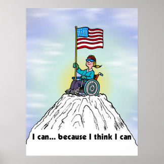 Affiche Je peux parce que je pense que je peux