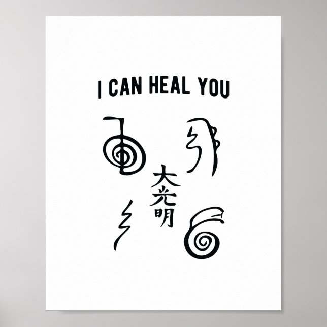 Affiche Je Peux Te Guérir | Reikimaster Reiki Cadeau (Devant)