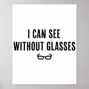 Affiche Je peux voir sans lunettes - Funky White Lie Party
