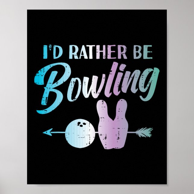 Affiche Je Plais Être Bowny Drôle Bowler Joueuse Femmes Gi (Devant)