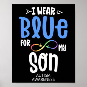 Affiche Je Porte Bleu Pour Mon Fils Maman Sensibilisation