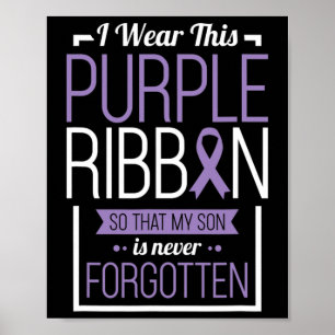 Affiche Je Porte Ce Ruban Violet Surdose Jour G