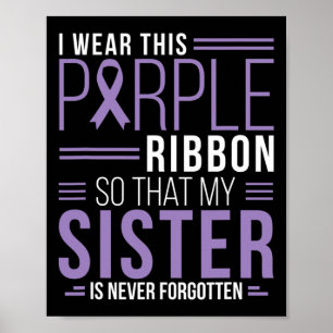 Affiche Je Porte Ce Ruban Violet Surdose Jour G