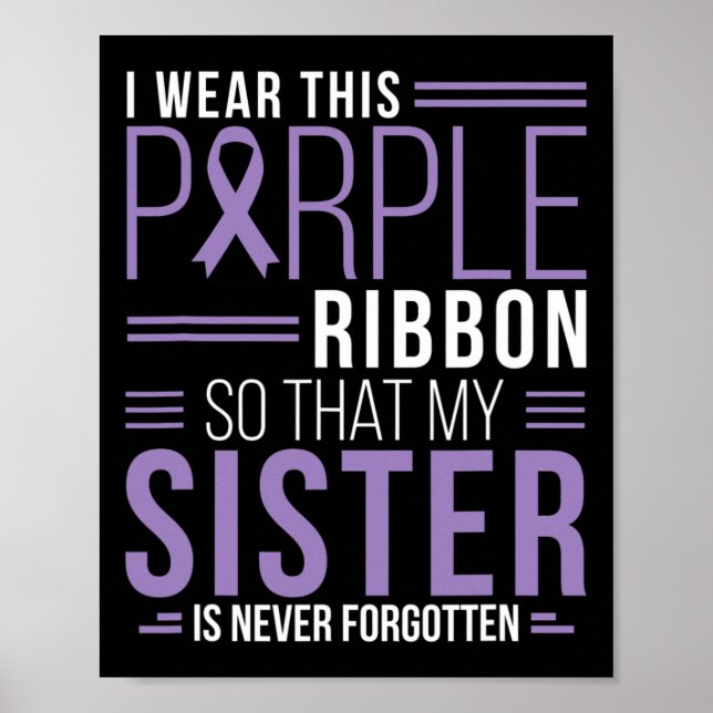 Affiche Je Porte Ce Ruban Violet Surdose Jour G (Devant)