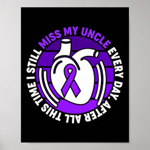Affiche Je Porte Conscience De L'Overdose Violet Ribbon Un