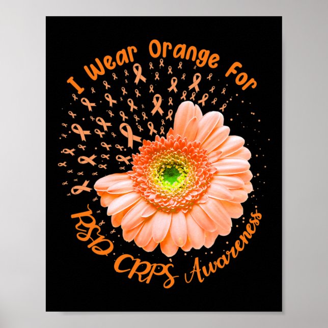 Affiche Je Porte De L'Orange Pour Rsd Crps Sensibilisation (Devant)
