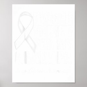 Affiche Je porte du blanc pour la sensibilisation au cance