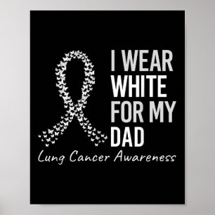 Affiche Je Porte Du Blanc Pour Mon Père Sensibilisation Au