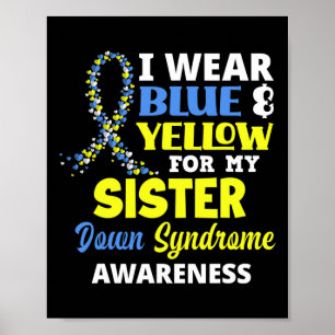 Affiche Je Porte Du Bleu Et Du Jaune Pour Mon Syndrome Soe