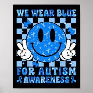 Affiche Je porte du bleu pour le mois de la sensibilisatio