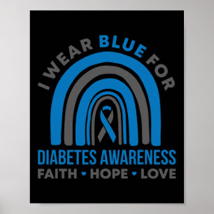 Affiche Je Porte Du Bleu Pour Le Mois De Sensibilisation A