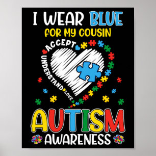 Affiche Je porte du bleu pour ma cousine Sensibilisation à