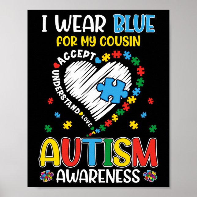 Affiche Je porte du bleu pour ma cousine Sensibilisation à (Devant)