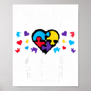 Affiche Je porte du bleu pour ma fille contre la lutte con