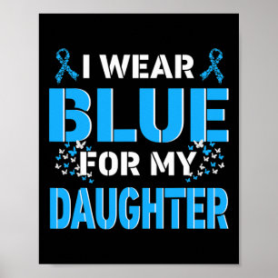 Affiche Je Porte Du Bleu Pour Ma Fille Diabète Sensibilisa