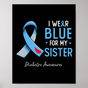 Affiche Je Porte Du Bleu Pour Ma Soeur Mois De Sensibilisa