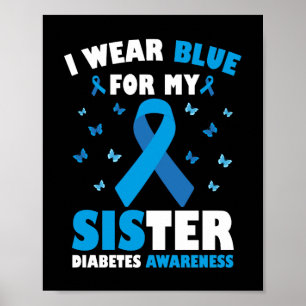 Affiche Je Porte Du Bleu Pour Ma Soeur Sensibilisation Au