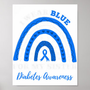 Affiche Je Porte Du Bleu Pour Ma Soeur T1D Type 1 Diabète
