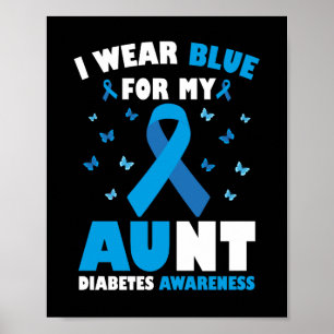 Affiche Je Porte Du Bleu Pour Ma Tante Sensibilisation Au