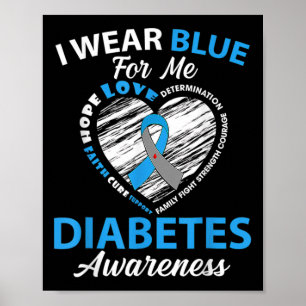 Affiche Je Porte Du Bleu Pour Moi Type 1 Mois de sensibili