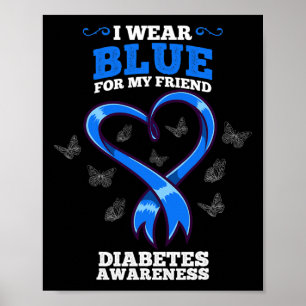 Affiche Je Porte Du Bleu Pour Mon Ami Sensibilisation Au D