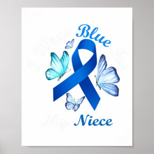 Affiche Je Porte Du Bleu Pour Mon Certifié Du Diabète Papi