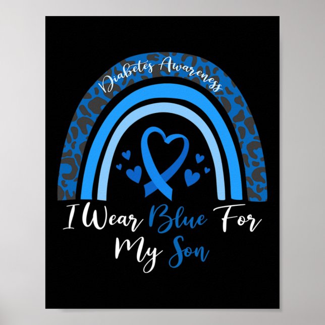 Affiche Je Porte Du Bleu Pour Mon Fils Mois De Sensibilisa (Devant)