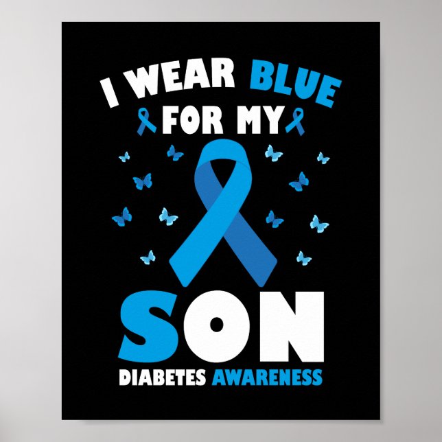 Affiche Je Porte Du Bleu Pour Mon Fils Sensibilisation Au  (Devant)