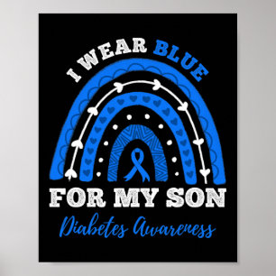 Affiche Je Porte Du Bleu Pour Mon Fils T1D Type 1 Diabète