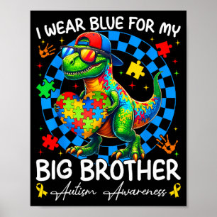 Affiche Je porte du bleu pour mon grand frère Sensibilisat