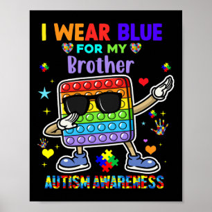 Affiche Je Porte Du Bleu Pour Mon Mois De Sensibilisation