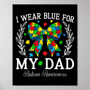 Affiche Je Porte Du Bleu Pour Mon Père Coquette Bow Family