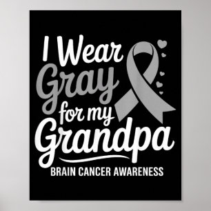 Affiche Je porte du gris pour la sensibilisation au cancer