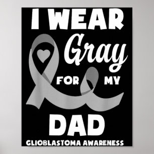 Affiche Je porte du gris pour la sensibilisation au gliobl