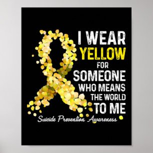 Affiche Je Porte Du Jaune À Quelqu'Un Qui Manque De Préven