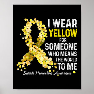 Affiche Je Porte Du Jaune À Quelqu'Un Qui Manque De Préven