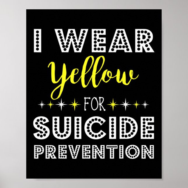 Affiche Je Porte Du Jaune Pour Le Sujet De Sensibilisation (Devant)