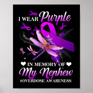 Affiche Je Porte Du Purple En Mémoire De Mon Surdose Nephe