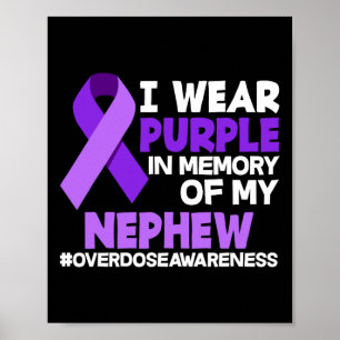 Affiche Je Porte Du Purple En Mémoire De Mon Surdose Nephe