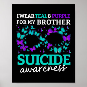 Affiche Je Porte Du Purple Et Turquoise Pour Mon Frère Sui